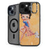 Betty Boop With Puppy Orange Background iPhone 15 Kickstand Case
